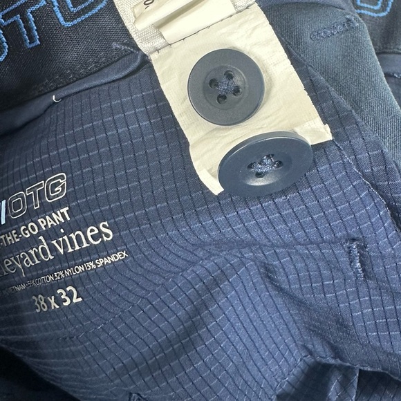 VINEYARD VINES OTG On the Go Navy Performance Straight Leg Men's Pants 38 X 32 - Picture 8 of 10